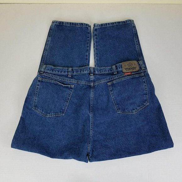 Wrangler Mens Jeans 42x30 Regular Fit 5 Star Straight Blue Denim - Picture 6 of 10